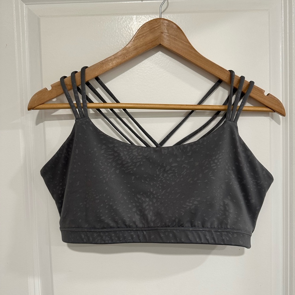 GAP Fit Charcoal Strappy Sports Bralette Women’s Large
